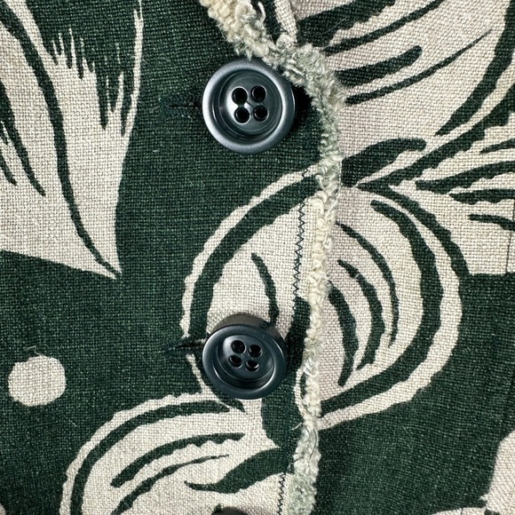 Moschino Cheap and Chic Blazer Green Floral Print Linen Size 6 - Picture 2 of 8